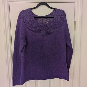 Ralph Lauren Women's Rich Purple Crew Neck Sweater
